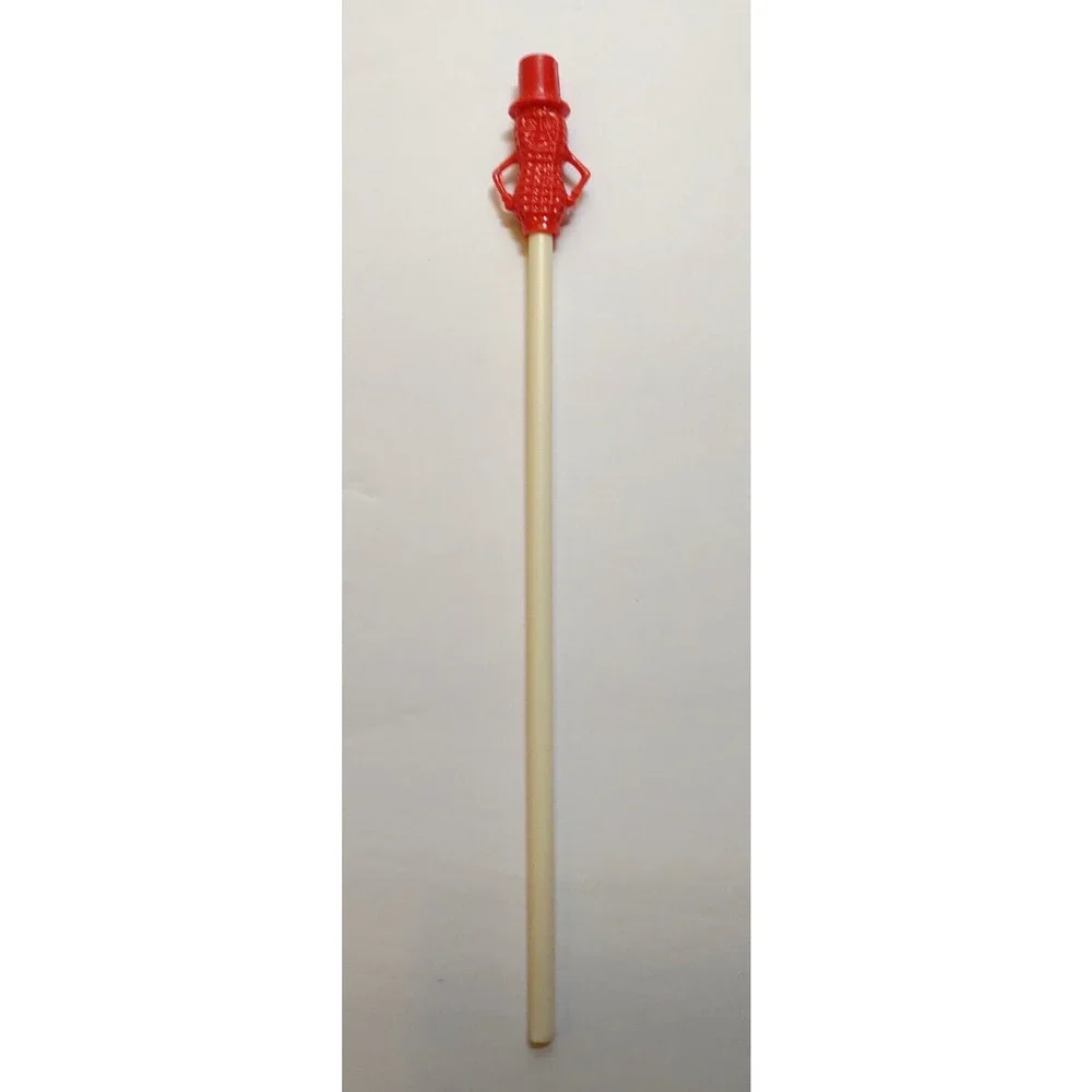 Mr Peanut Vintage Red Drinking Straw 1950s Planters Peanuts Pop Culture Plastic